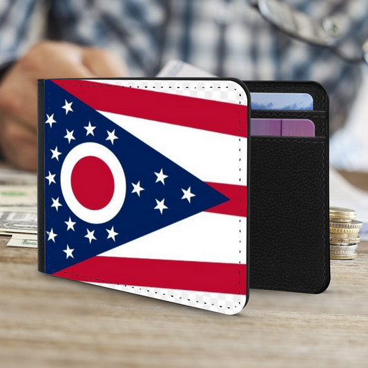 The Faux Leather Gentleman's Wallet. The State Flags Of America. Ohio.