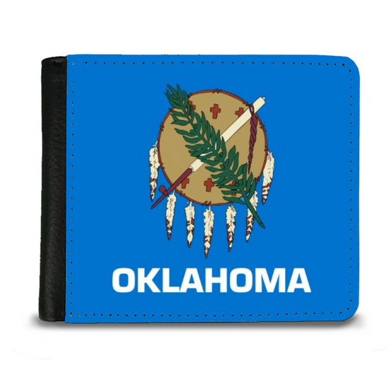 The Faux Leather Gentleman's Wallet. The State Flags Of America. Oklahoma.