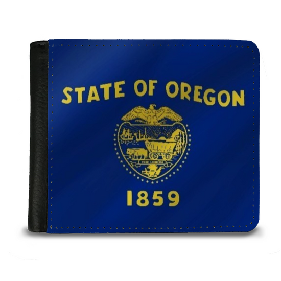 The Faux Leather Gentleman's Wallet. The State Flags Of America. Oregon.