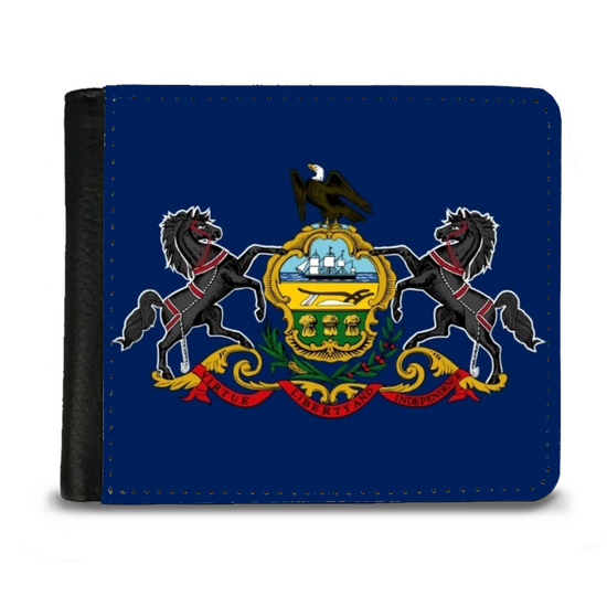 The Faux Leather Gentleman's Wallet. The State Flags Of America. Pennsylvania.