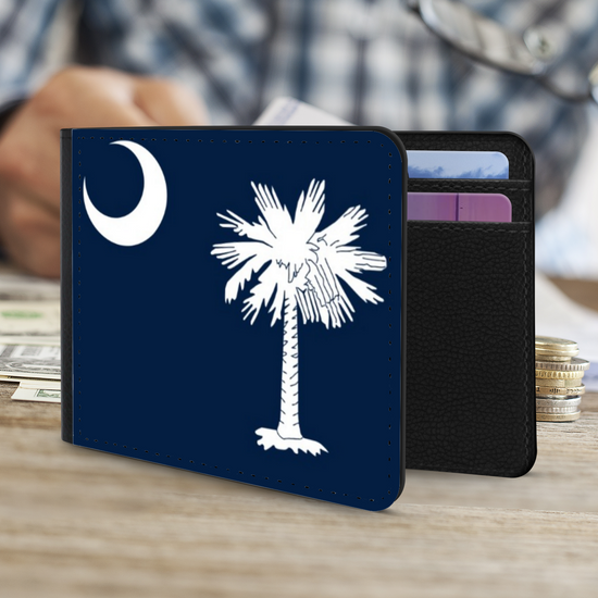 The Faux Leather Gentleman's Wallet. The State Flags Of America. South Carolina.