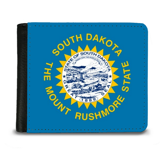 The Faux Leather Gentleman's Wallet. The State Flags Of America. South Dakota.