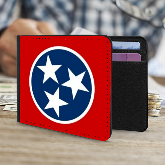 The Faux Leather Gentleman's Wallet. The State Flags Of America. Tennessee.