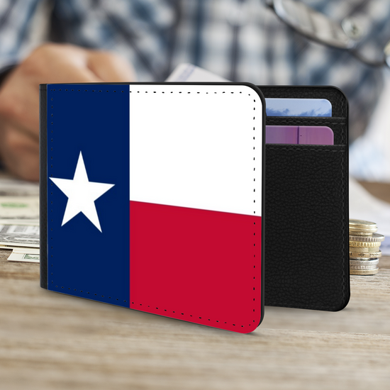 The Faux Leather Gentleman's Wallet. The State Flags Of America. Texas.
