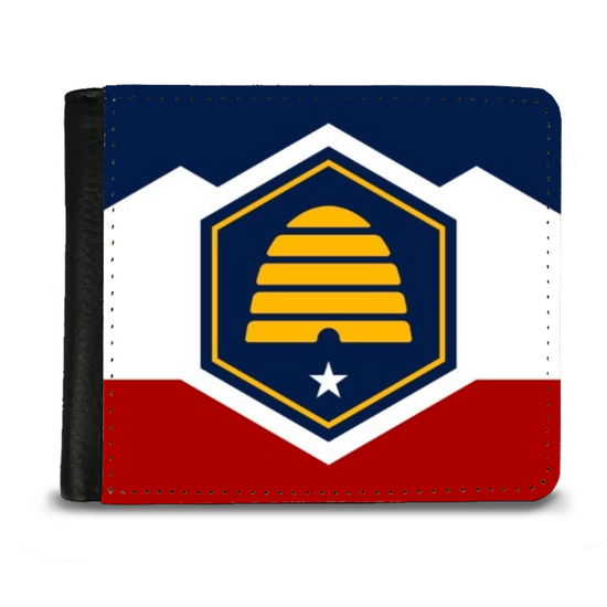 The Faux Leather Gentleman's Wallet. The State Flags Of America. Utah.