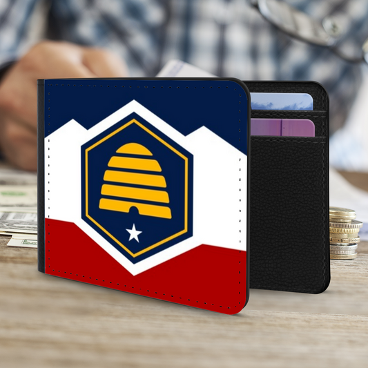 The Faux Leather Gentleman's Wallet. The State Flags Of America. Utah.