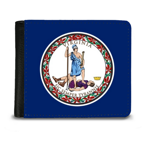 The Faux Leather Gentleman's Wallet. The State Flags Of America. Virginia.