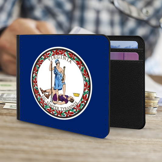 The Faux Leather Gentleman's Wallet. The State Flags Of America. Virginia.