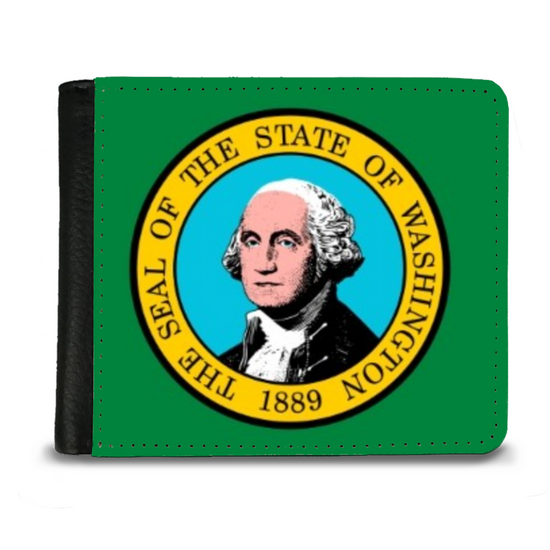The Faux Leather Gentleman's Wallet. The State Flags Of America. Washington.