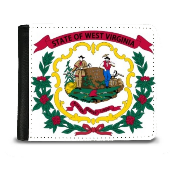 The Faux Leather Gentleman's Wallet. The State Flags Of America. West Virginia.