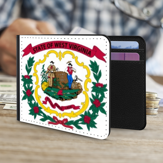 The Faux Leather Gentleman's Wallet. The State Flags Of America. West Virginia.