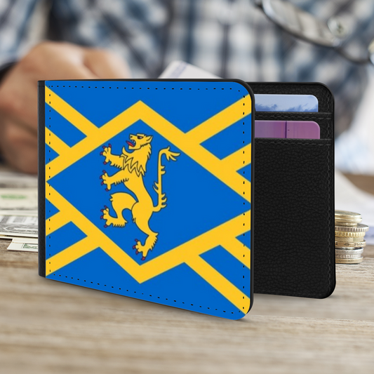 The Faux Leather Gentleman's Wallet. Scotland's Regional & Island Flags. The County Flag  Of East Lothian.