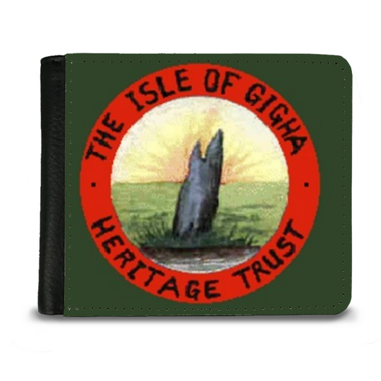 The Faux Leather Gentleman's Wallet. Scotland's Regional & Island Flags. The Island Flag of Gigha. The West Coast Of Kintyre. Argyll & Bute.
