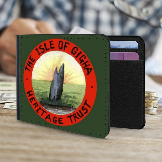 The Faux Leather Gentleman's Wallet. Scotland's Regional & Island Flags. The Island Flag of Gigha. The West Coast Of Kintyre. Argyll & Bute.