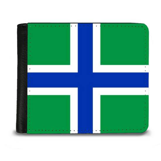 The Faux Leather Gentleman's Wallet. Scotland's Regional & Island Flags. The Island Flag of South Uist. Outer Hebrides.