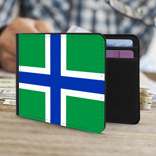 The Faux Leather Gentleman's Wallet. Scotland's Regional & Island Flags. The Island Flag of South Uist. Outer Hebrides.