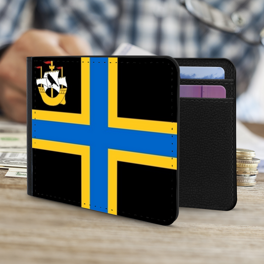 The Faux Leather Gentleman's Wallet. Scotland's Regional & Island Flags. The County Flag of Caithness.