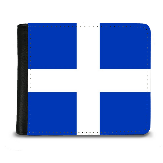 The Faux Leather Gentleman's Wallet. Scotland's Regional & Island Flags. The Island Flag of The Shetland Islands.