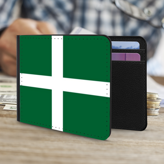 The Faux Leather Gentleman's Wallet. Scotland's Regional & Island Flags. The Island Flag  of Barra. Outer Hebrides.
