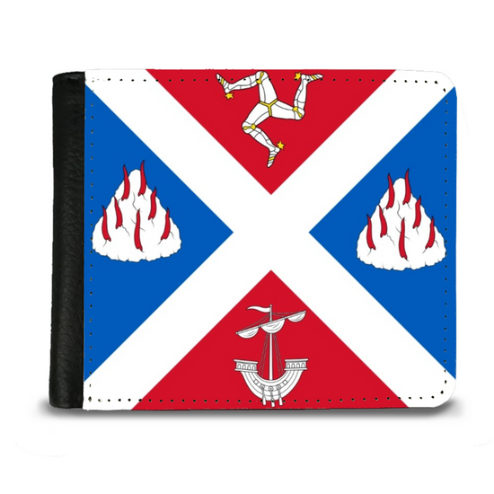 The Faux Leather Gentleman's Wallet. Scotland's Regional & Island Flags. The Island Flag of Great Bernera. Outer Hebrides.