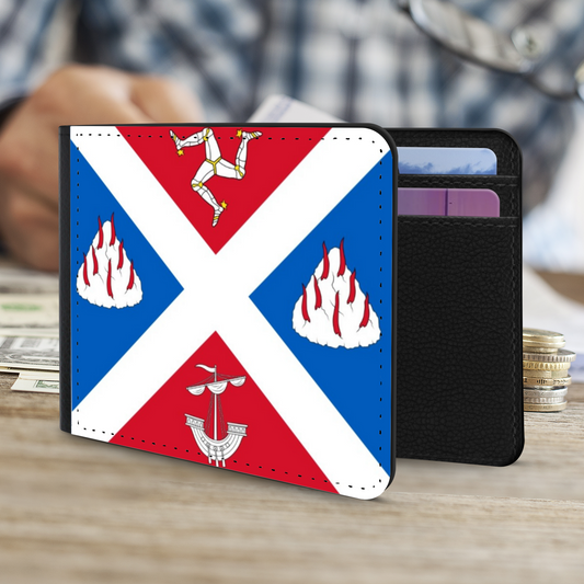 The Faux Leather Gentleman's Wallet. Scotland's Regional & Island Flags. The Island Flag of Great Bernera. Outer Hebrides.