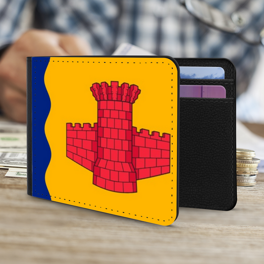 The Faux Leather Gentleman's Wallet. Scotland's Regional & Island Flags. The Village Flag of Bothwell. South Lanarkshire.