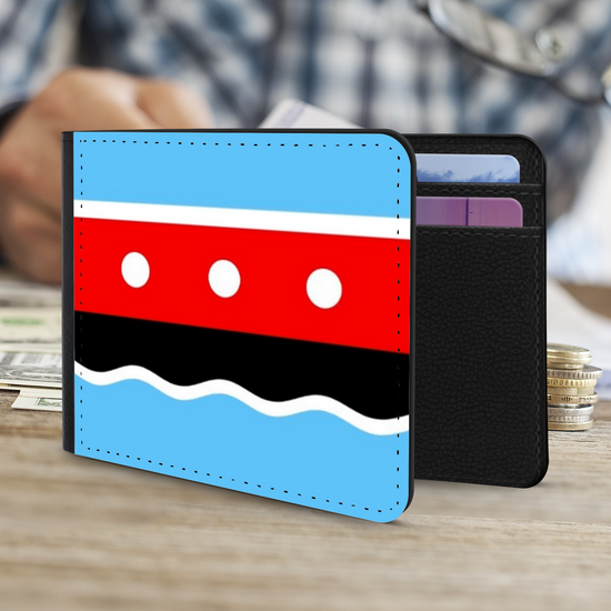 The Faux Leather Gentleman's Wallet. Scotland's Regional & Island Flags. The Area Flag of Maryhill. Glasgow.