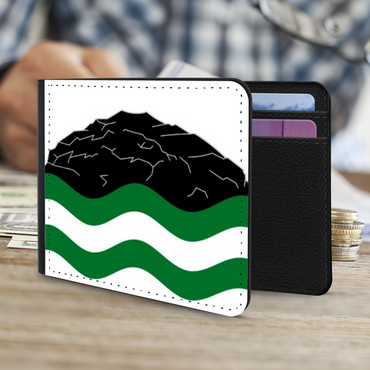 The Faux Leather Gentleman's Wallet. Scotland's Regional & Island Flags. The Town Flag of Girvan. South Ayrshire.